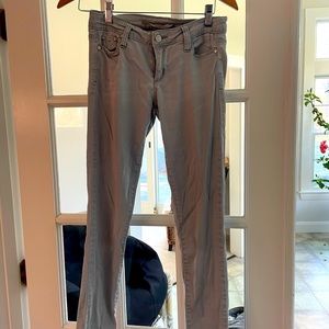Tractr size 26 SUPER cozy skinny jeans. Gray/blue wash